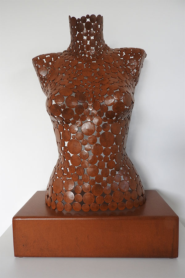 Buste femme interieur ou exterieur Natalia   Acier Corten Effet rouille vernis Acier Corten